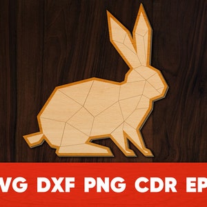 Lapin de Pâques Puzzle svg Glowforge Pâques bois lapin acrylique découpe Puzzle