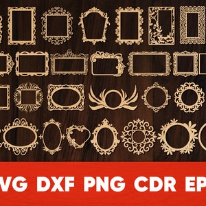 Eleganter Spiegel Rahmen svg Dekorative Oval Runde Border Silhouette für Cricut Glowforge Spiegel Rahmen cnc Laser Cut Maschine