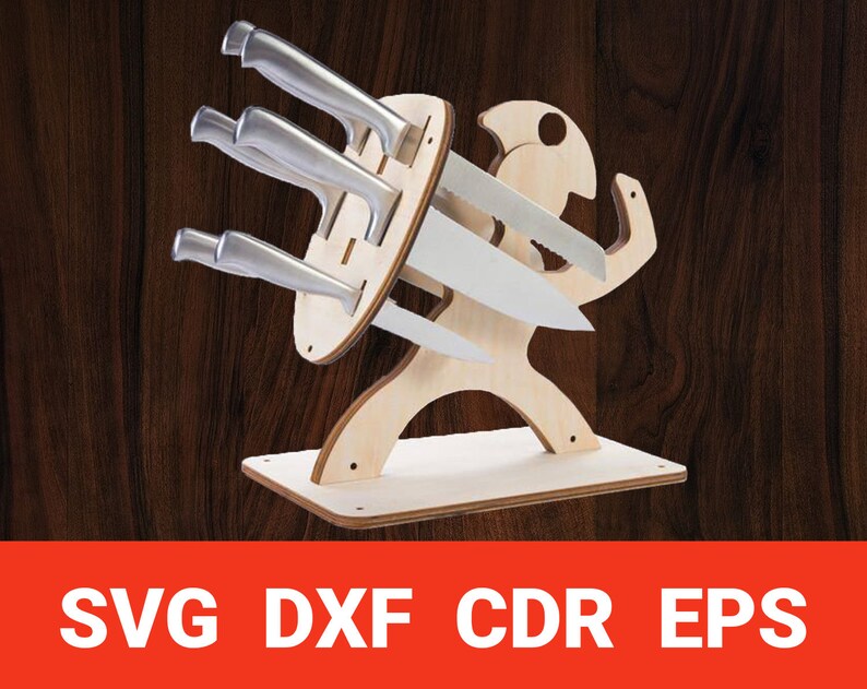 Download Knife Stand SVG Laser cut files eps dfx cdr vector files ...