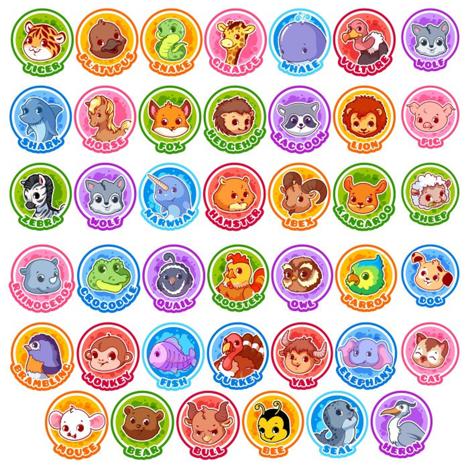 Cute stickers and labels vector free vector in adobe illustrator ai  ai  vector illustration