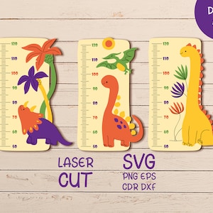 Groei grafiek liniaal CM SVG-bestand voor laser gesneden groei grafiek liniaal maatregel muur laser hout kinderen kamer decor
