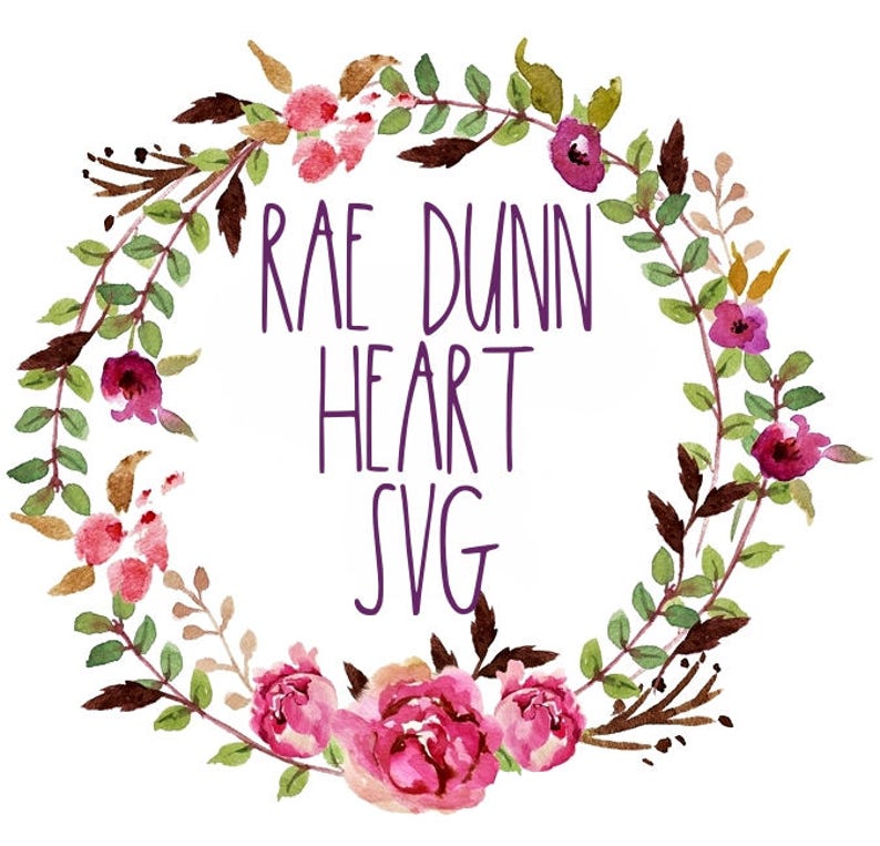 Rae Dunn Inspired Heart SVG Cricut Silhouette Decal Etsy