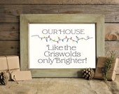 Our House is Like the Griswolds - Christmas Vacation, Christmas printable, Holiday Printable, Christmas Wall Art, Holiday Print, Holiday