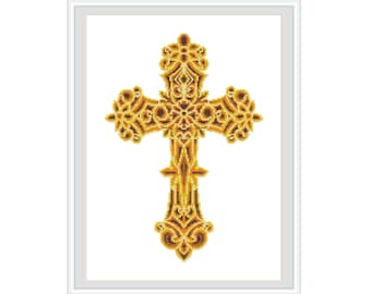 Religious cross stitch, Christian Cross Stitch pattern, psalm cross stitch, Crucifix cross stitch, cross embroidery Pattern PDF