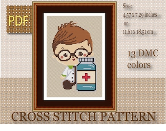 Pharmacist Cross Stitch Pattern