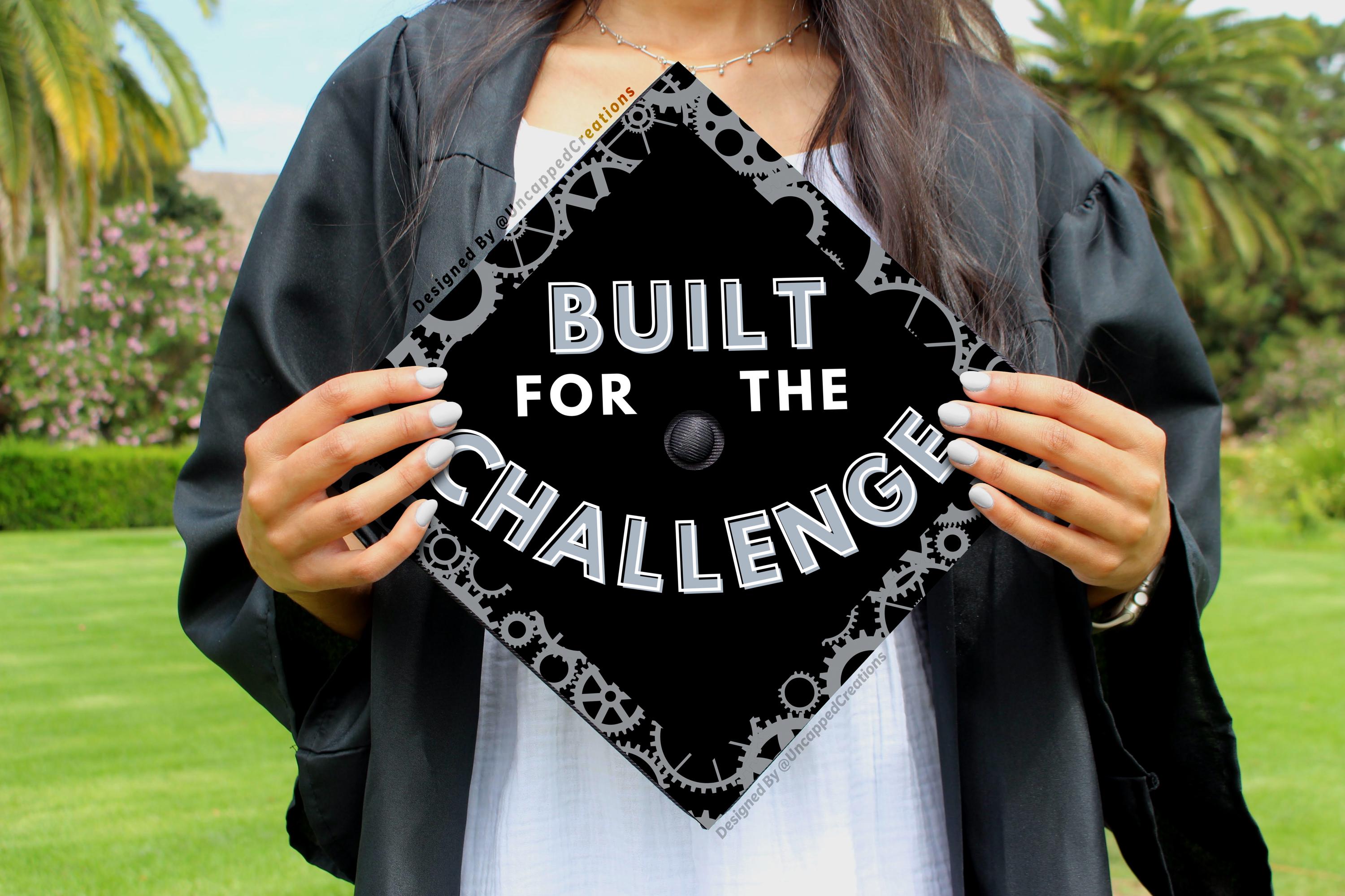 Engineer Graduation Cap Engineering Graduation Cap | PRINTED Grad Cap Topper | Mechanical ...
