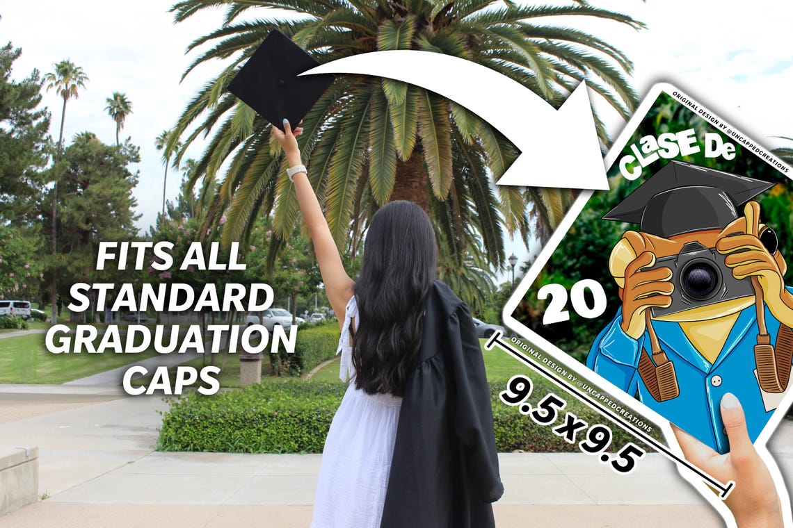 Bad Bunny Graduation Cap | PRINTED Grad Cap Topper | Last Minute ...
