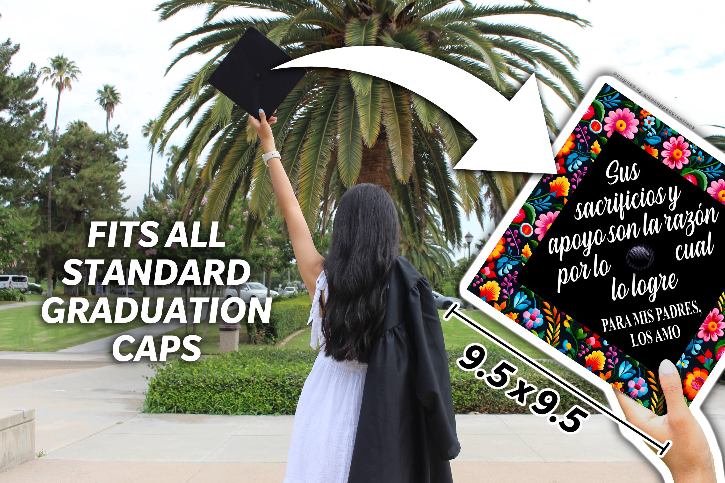 Mexican Embroidery Graduation Cap | PRINTED Grad Cap Topper | Last ...