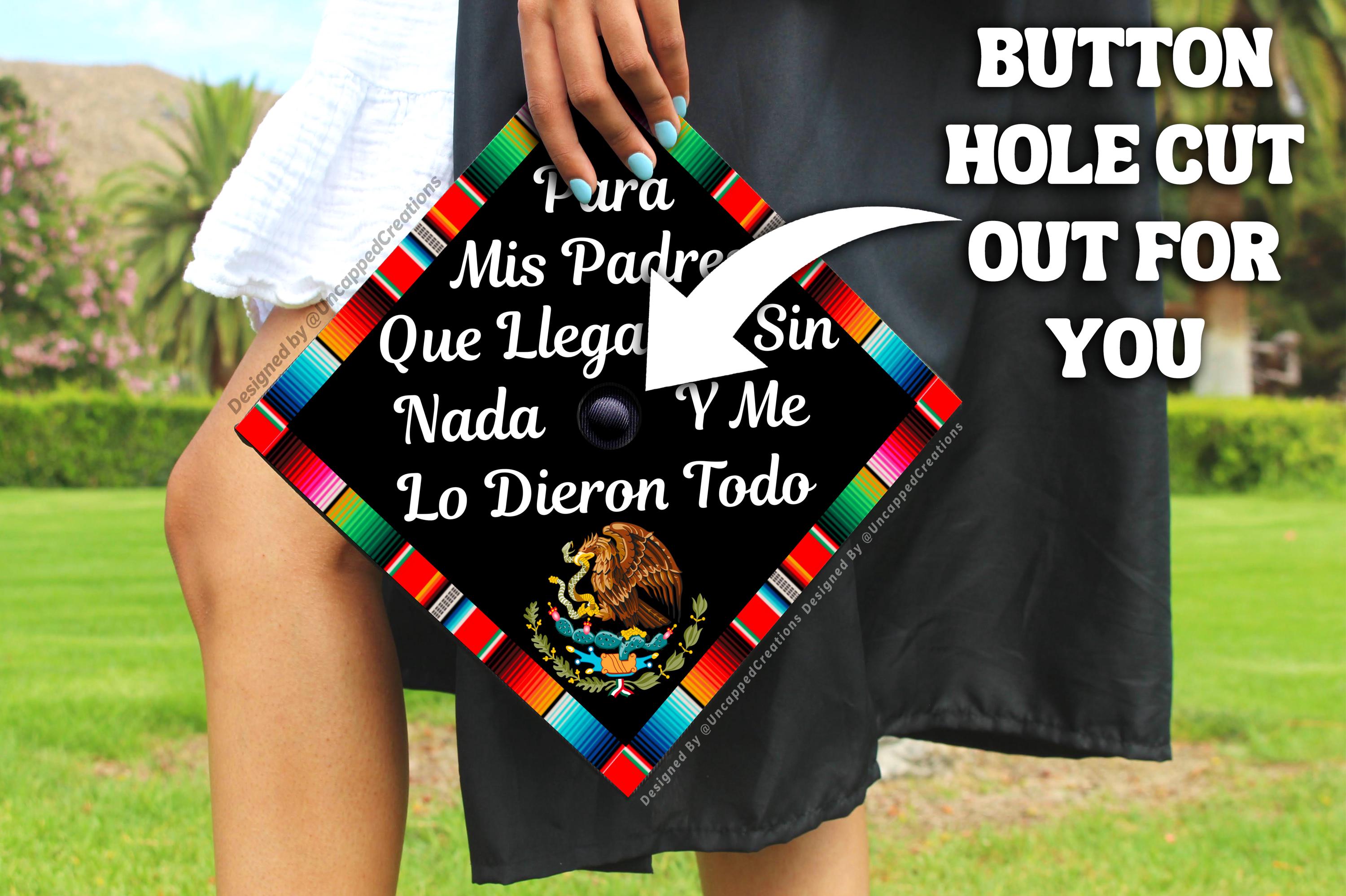 Mexican Graduation Cap | PRINTED Grad Cap Topper | Last Minute ...