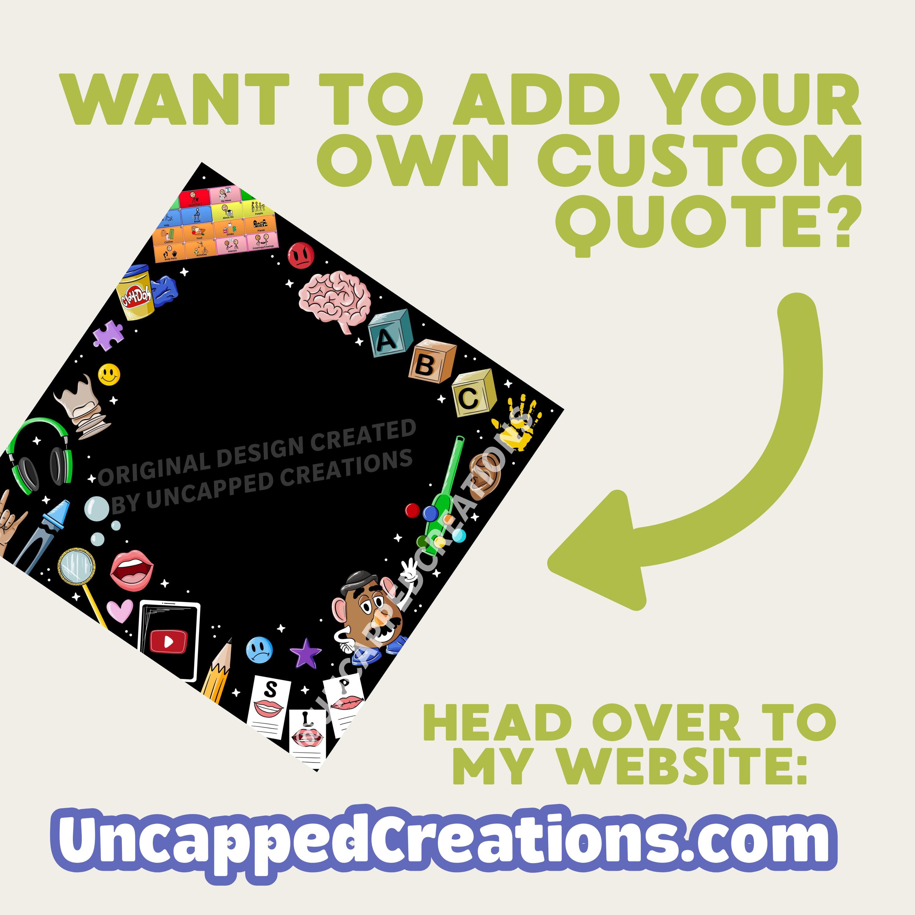 Slp Grad Cap SLP Graduation Cap | PRINTED Grad Cap Topper | Last Minute Graduation ...