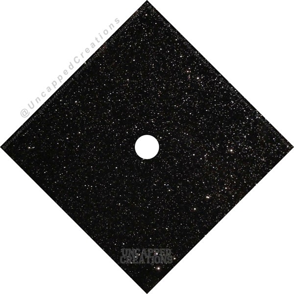 Black Glitter CARDSTOCK for Grad Cap | BLANK Template | black glitter grad cap, diy grad cap, how to design your grad cap, trendy grad cap