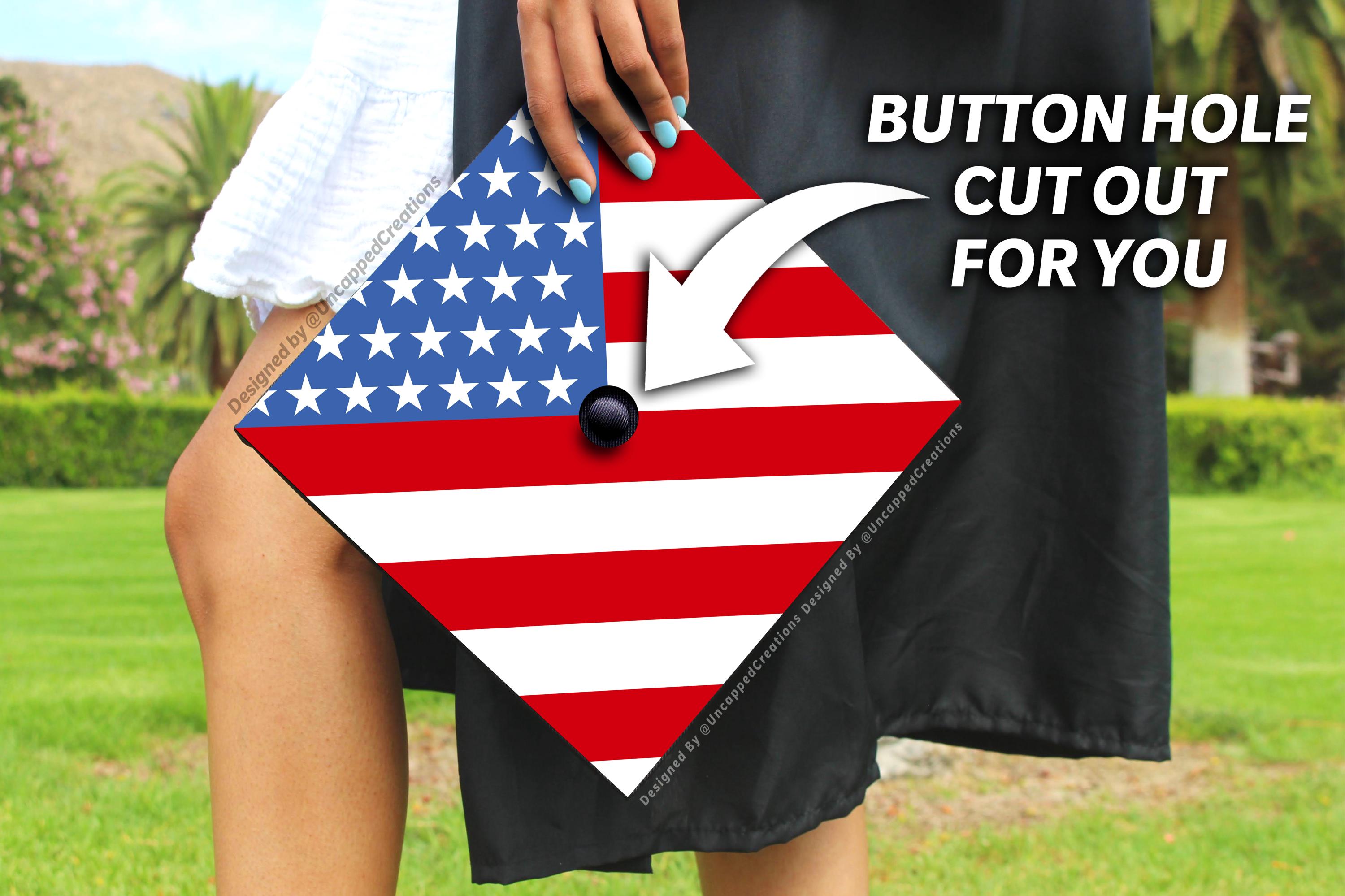 American Flag Graduation Cap | PRINTED Grad Cap Topper | Last Minute ...