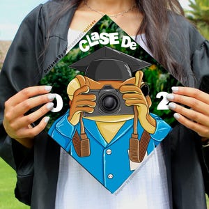 Bad Bunny Grad Cap Topper: Printed Cardstock Design