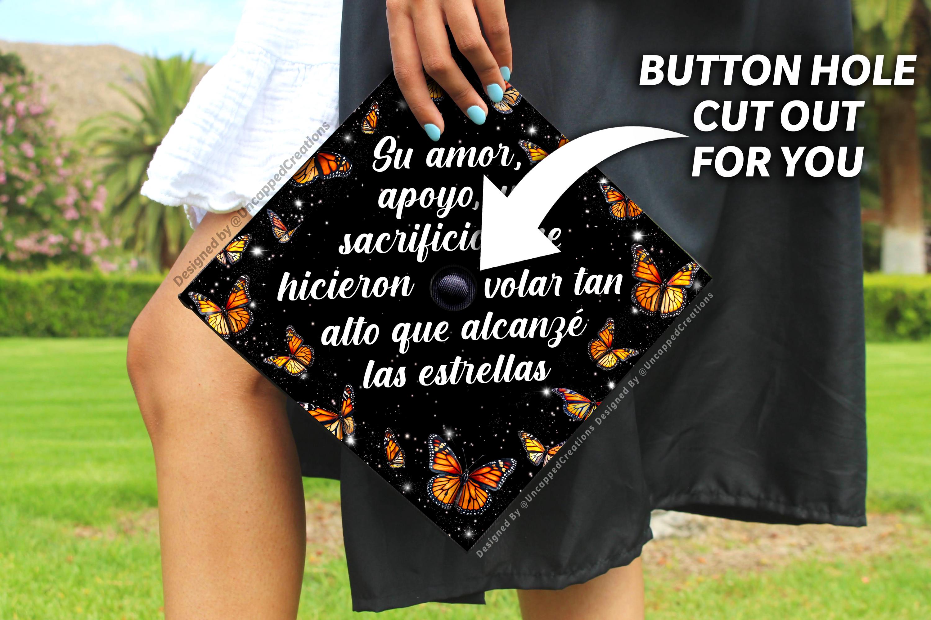 Butterfly Graduation Cap | PRINTED Grad Cap Topper | Last Minute ...