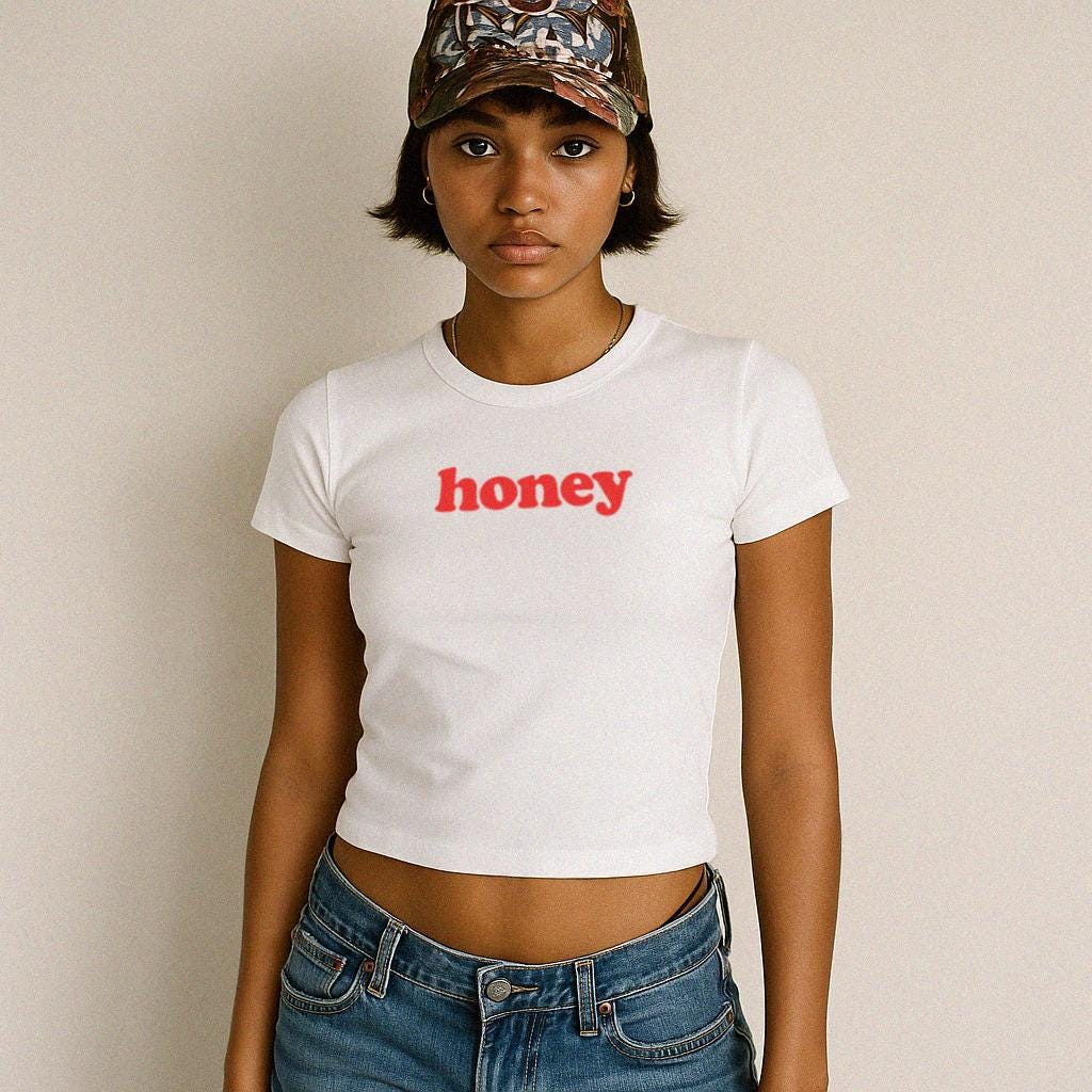 Honey Baby Tee Crop Top Shirt - Etsy