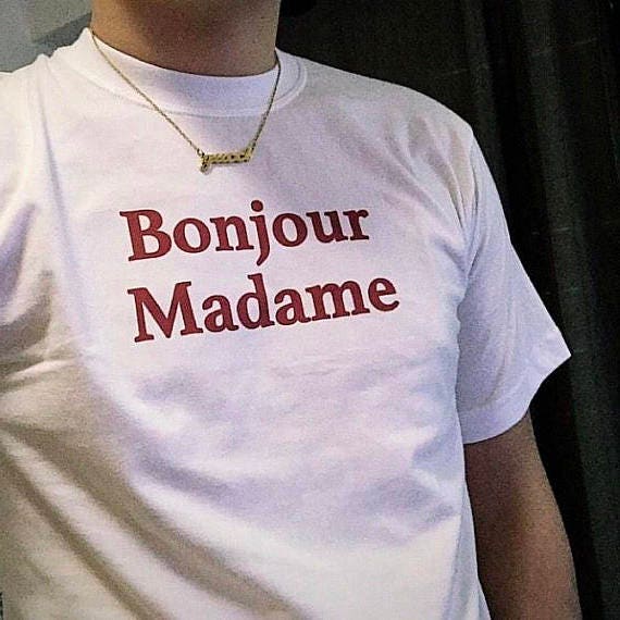 supreme bonjour madame t shirt