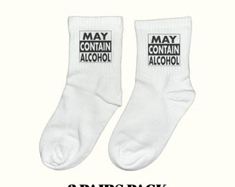 May Contain Alcohol Socks (3 Pairs Pack)
