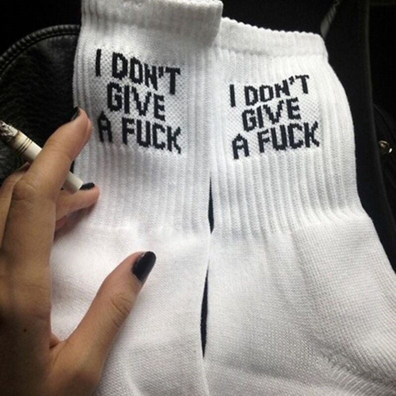 IDGAF Socks - Etsy