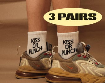 Kiss Or Punch Socks (3 Pairs Pack)