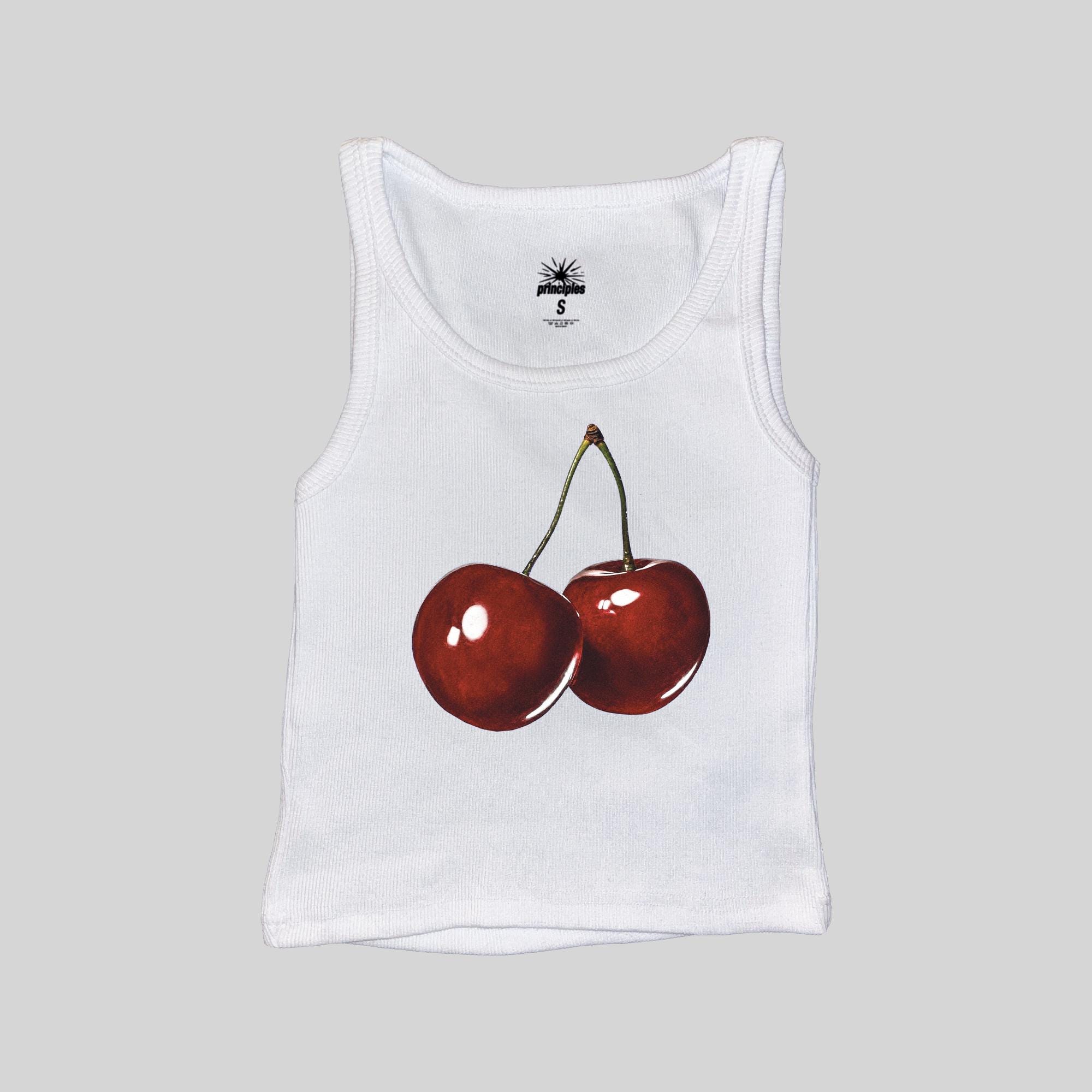 Cherry Ribbed Tank - Etsy