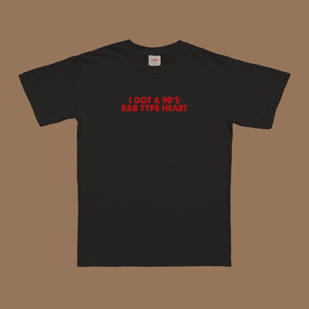 90's R&B Type Heart T-shirt | Etsy