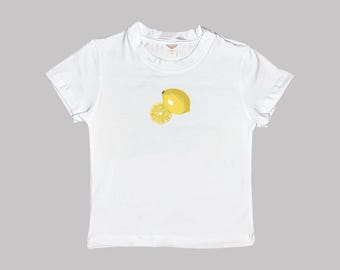 Crop-top baby T-shirt citroen