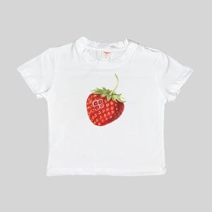 Strawberry Crop Top, Strawberry Shirt, Food Shirt, Gardening
