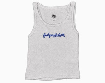 Fuck Perfection Ribbed Muscle Tank Top