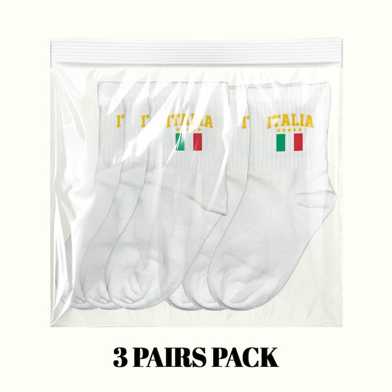 Italia Socks (3 Pairs Pack) - Etsy