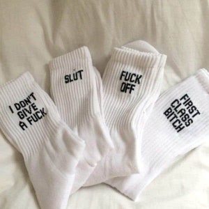 IDGAF Socks - Etsy