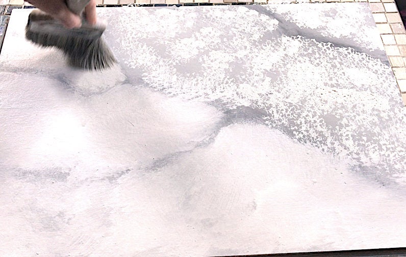 Faux Marble Tutorial Diy Countertop Painting Laminate