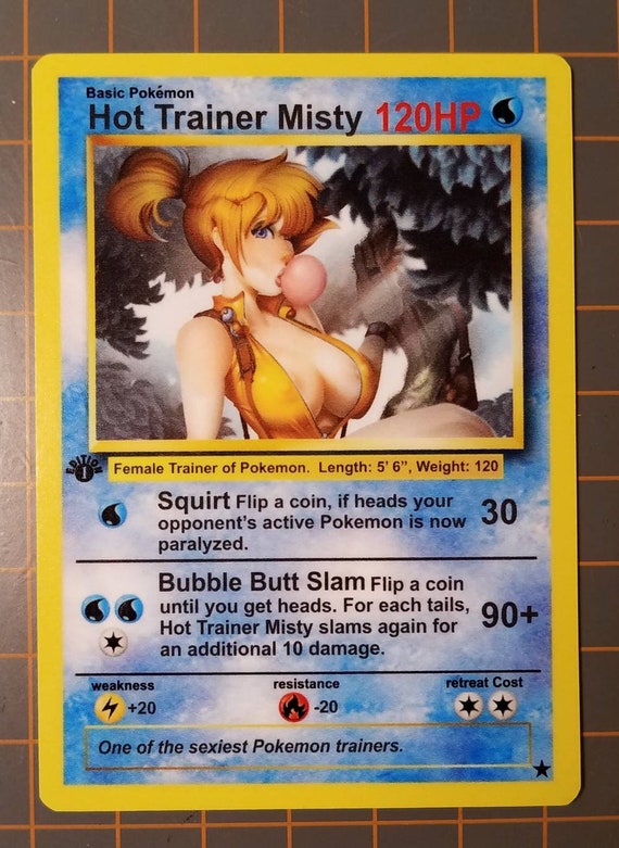 Custom Fan Made Pokemon Card Misty V2 Sexy Etsy