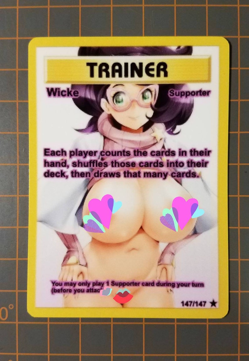 Custom Fan Made Pokemon Card Wicke Sexy V1 | Etsy