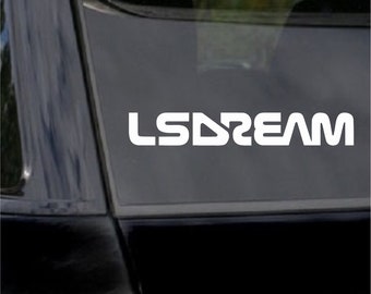 LSDream DJ Vinyl Decal, EDM, Car, Laptop, Phone, Window, Bumper Sticker,Rave,Music /Multiple Colors