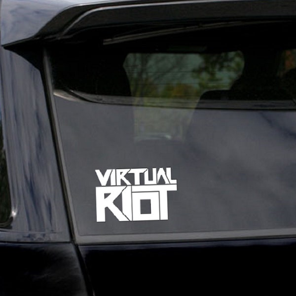 Virtual Riot Vinyl Decal, EDM, Car, Laptop, Phone, Window, Bumper Sticker /Multiple Colors