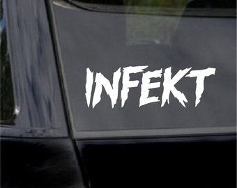 Infekt DJ Vinyl Decal, EDM, Car, Laptop, Phone, Window, Bumper Sticker,Rave,Music /Multiple Colors