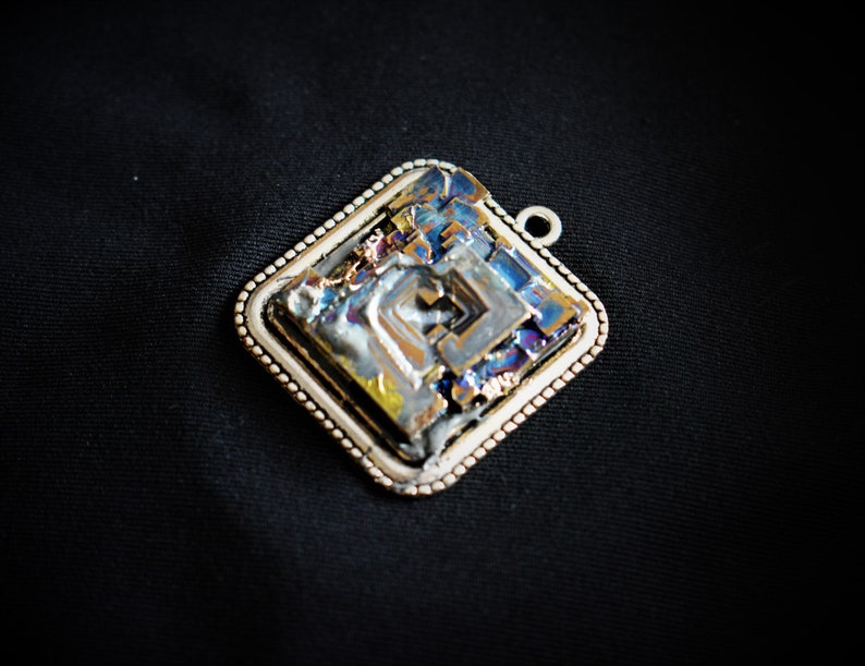 art deco jewelry rainbow jewelry Bismuth necklace boho necklace purple necklace crystal necklace statement necklace stone necklace