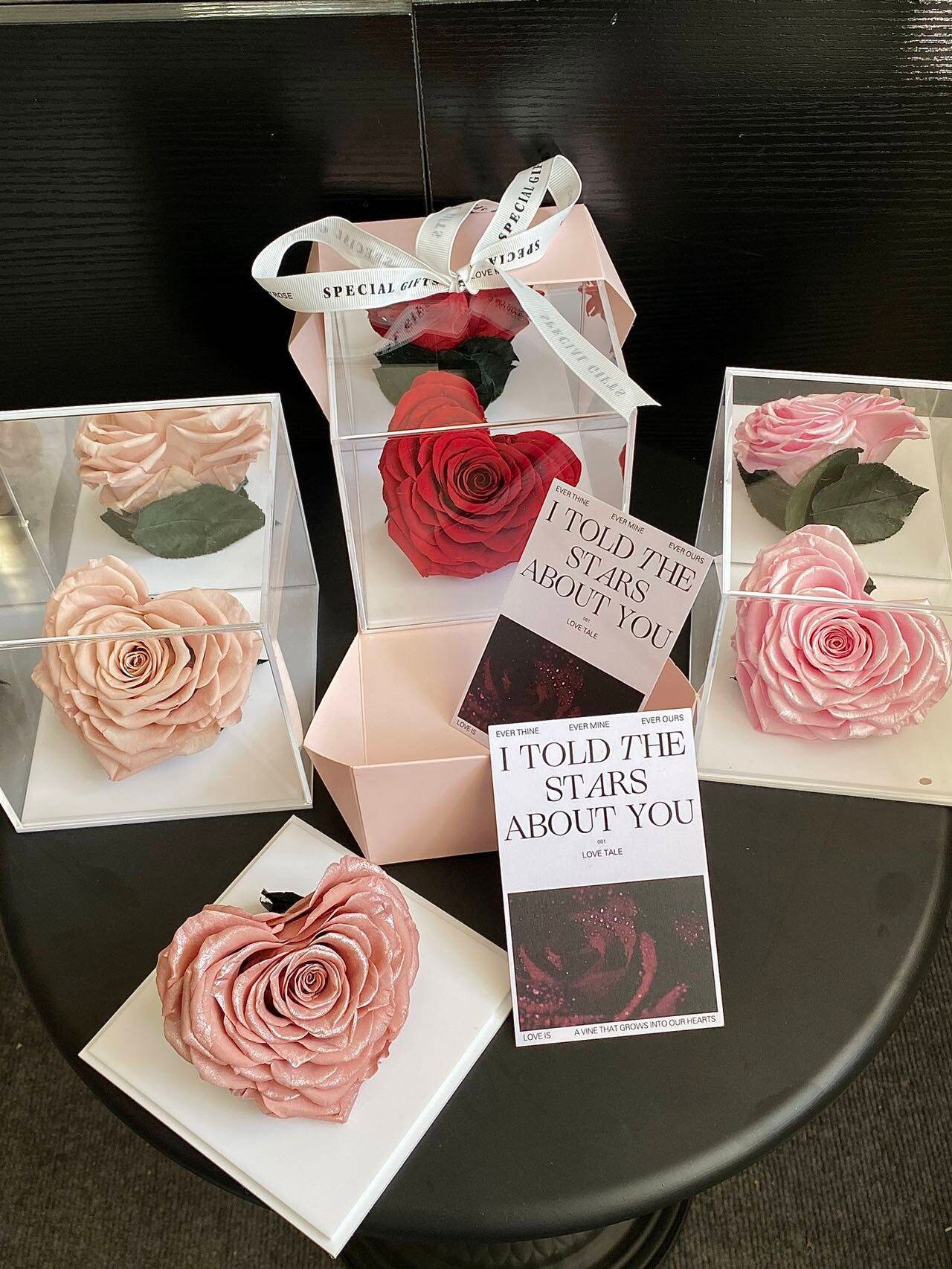Eternal Heart Forever Roses Mirror Acrylic Gift Box - Etsy