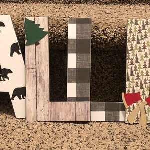 Lumberjack Themed Nursery Letters - Etsy