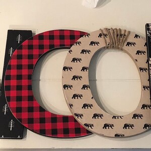 Lumberjack Themed Nursery Letters - Etsy