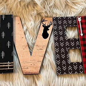 Lumberjack Themed Nursery Letters - Etsy