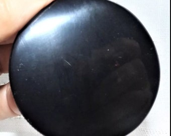 Faceted obsidian pendant