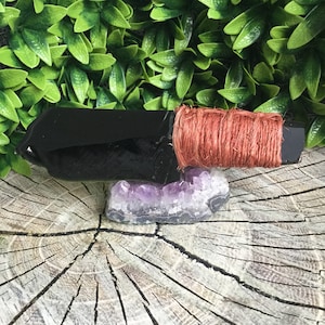 Cuchillo super afilado de obsidiana, daga de obsidiana filosa