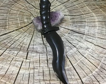 Obsidian Sword, Large Obsidian Letter Opener, Gift for Him
