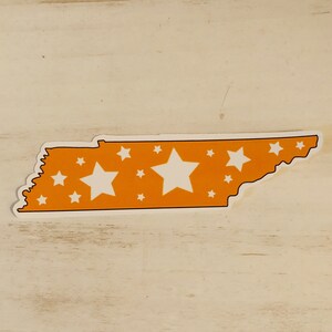 Tennessee Sticker | Star Pattern Tennessee Sticker | State of Tennessee Sticker | Tennessee Pattern Sticker | Star Waterproof Laptop Sticker