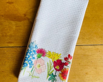 Texas  Wildflowers Tea Towel