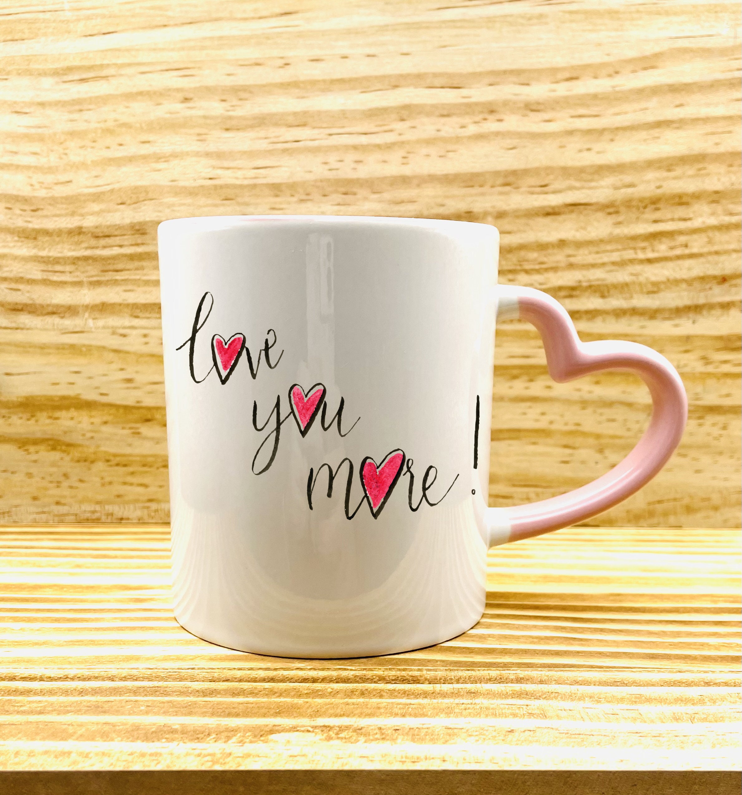 MR.R 11oz Set of 6 Sublimation Blank Coffee Mugs,Cup Blank White Mug Cup with Yellow Inner Color Mug and Heart Handle
