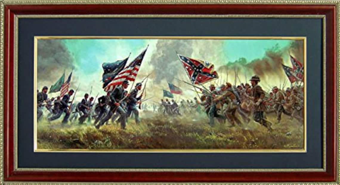 Rebel Yell Gettysburg Print Civil War Art Framed Display Art Etsy
