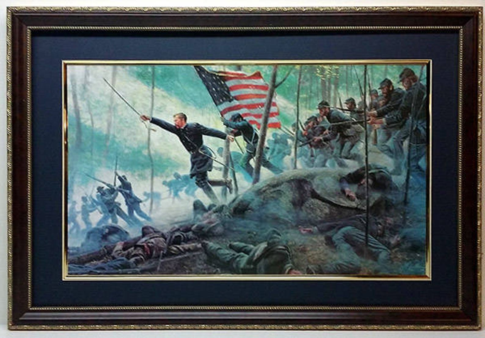 Chamberlain's Charge Gettysburg Print Civil War Art Framed Etsy