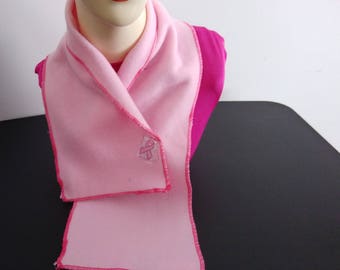 Breast Cancer Neck Warmer, Cowl Scarf with Velvro Fastener